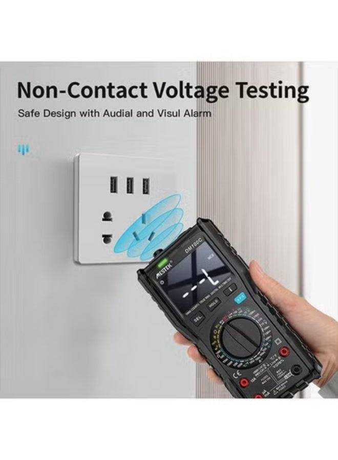 MESTEK Digital Multimeter Tester TRMS 9999 Counts Voltage Tester Auto-Ranging Ohm Amp VoltMeter with NCV, AC/DC Current, Voltage, Resistance, Diodes, Continuity,Capacitance,Temperature - Image 3